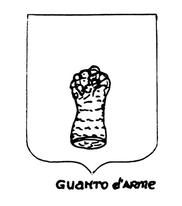 Image of the heraldic term: Guanto d'arme